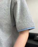 リアンカラーマッチングレイヤード半袖Tシャツ