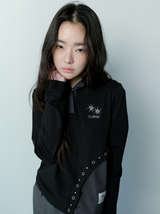 CONTOUR EYELET POINT SLIM FIT HOOD T