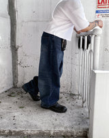No.1297 C wide tuck denim PT