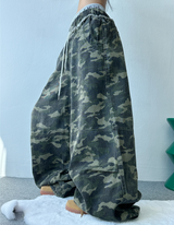 SEMI-WIDE BALLOON MILITARY PANTS🤎💚
