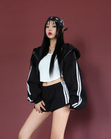 BREEZE fleece track shorts