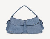 OUT POCKET BOSTON BAG DENIM LARGE
