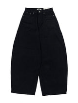 back pocket cross stud wide denim (fleece-lined / 2color)