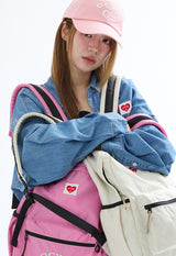 OCYN BASIC 6 PANNEL CAP_PINK