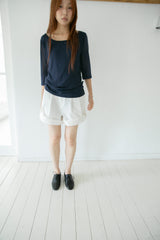 cotton roll-up half pants(3colors)