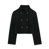 Vienna Double Button Crop Coat