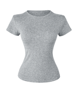Cotton eyelet round-neck top (3color)