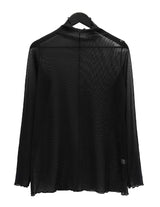 Mesh see-through polar long-sleeve tee