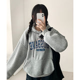 Juno Brisbane Embroidery Lettering Overfit Hoodie