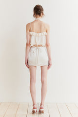 LILY SCARF TOP cream