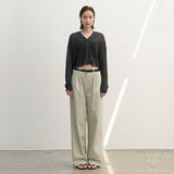 (PT-5551)ESSENTIAL DOUBLE TUCK PANTS S