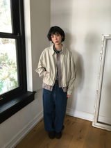 Petit check frill blouson (2color)