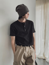 ビキュークロームヘンリーネックショートスリーブTシャツ