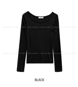 [U-BASIC] Obie Basic Slim U-Neck Long Sleeve
