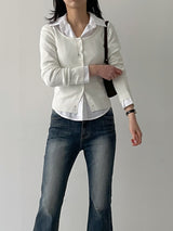 304 Cat Washing Semi-Bootcut Denim Pants