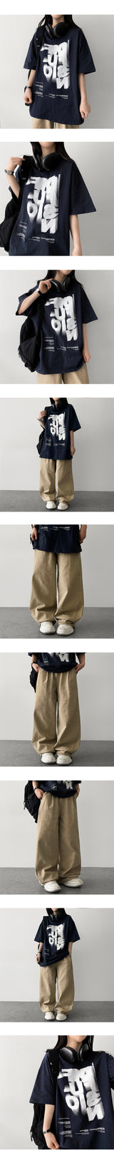 Diffusion oversized-fit short-sleeved T-shirt