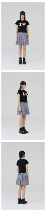 I LOVE CAT CROP T SHIRT