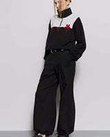 Pleated Wide Lounge Pants _ Black