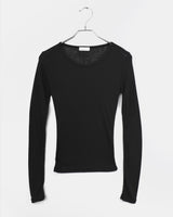 リリーシースルーラウンドネックロングスリーブTシャツ