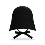 VA Curved Oval Metal Bonnet Hat / Black