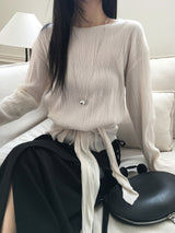 Pleats tie top