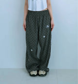 ドットパッチパンツ (gray)