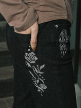 SMOKIN BADDIE DENIM PANTS (BLACK)