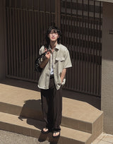 Hero Tweed Half Shirt