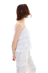 VIVA FRILL TOP SKIRT / WHITE