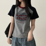Rocklet color raglan short-sleeve t-shirt