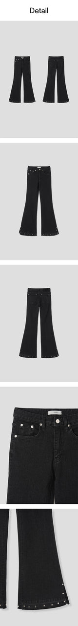 Stud span boots cut pants