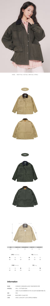 CORDUROY COMBI WORK JACKET (KHAKI)