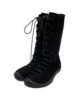 Suede lace-up boxing shoes