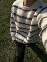 SCOPE STRIPE MOHAIR KNIT