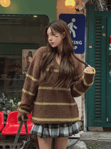 レポート Vネック ST ウォーマーニット