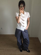 Nylon wrap skirt pants (2color)