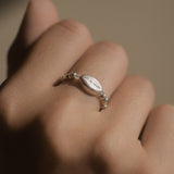 All is well, silver ring with Topaz_November Birthstone