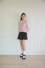 FLUFFY KNIT VEST (2 COLORS)