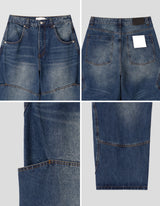 No.1459 hidden pocket denim PT (3color)