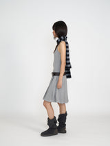 PLEATS MIDI ONE-PIECE (GREY)