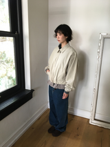 Petit check frill blouson (2color)
