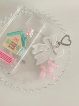 RIBBON BUBBLY KEYRING (PINK)