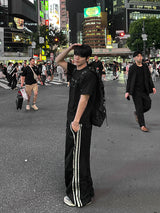 CITY SILVER TRACK WIDE PANTS