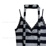 [Muffler set] Riza Race Stripe Brushed Sleeveless