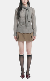 Noelle Draped Tie Blouse