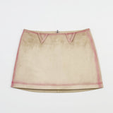 OIL BRIDGE SUEDE SKIRT IVORY