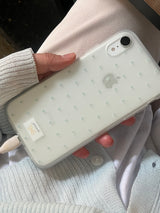 dot phonecase 半透明ドット柄ケース グリーン