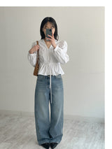 558 Catbrush Wide Denim Pants