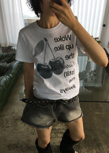 チェリーレターTシャツ
