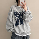 Sherin Painting Lettering Boxy Sweatshirt